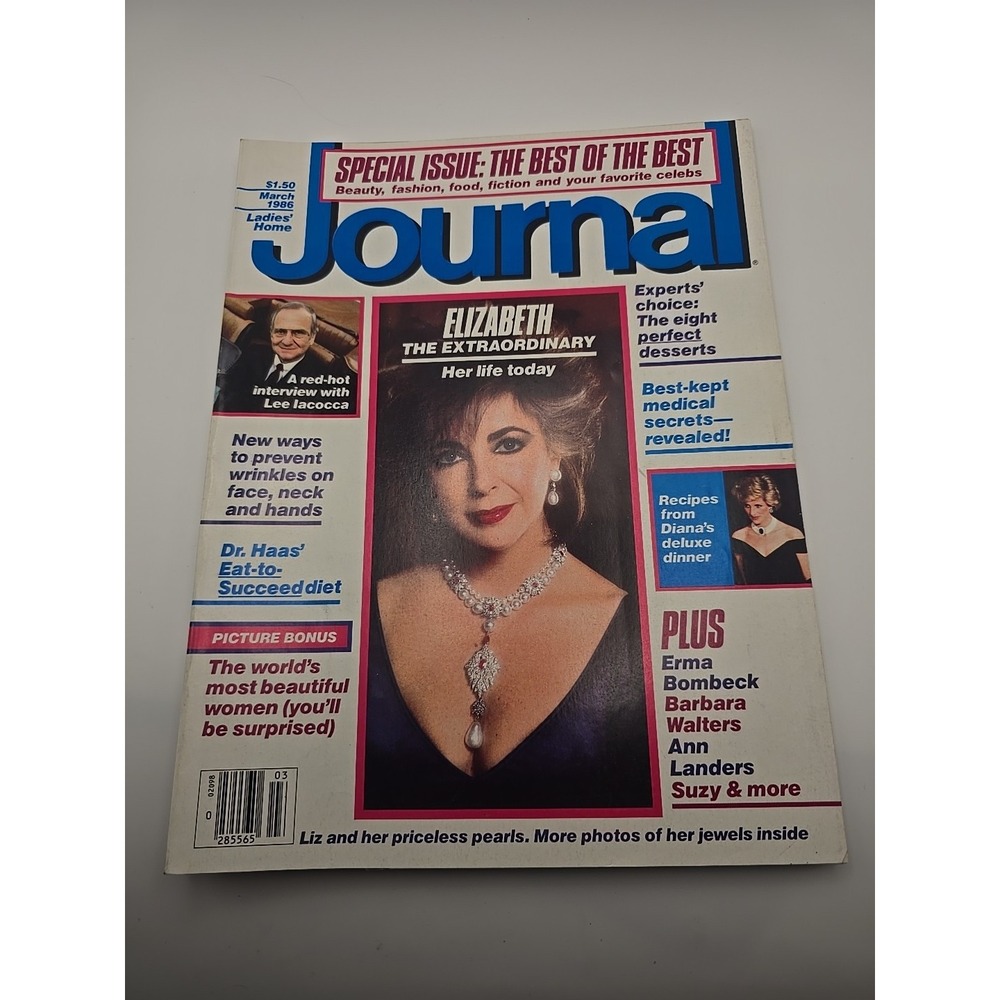 Ladies' Home Journal magazine March 1986‎ "Elizabeth TaylorThe Extraordinary"
